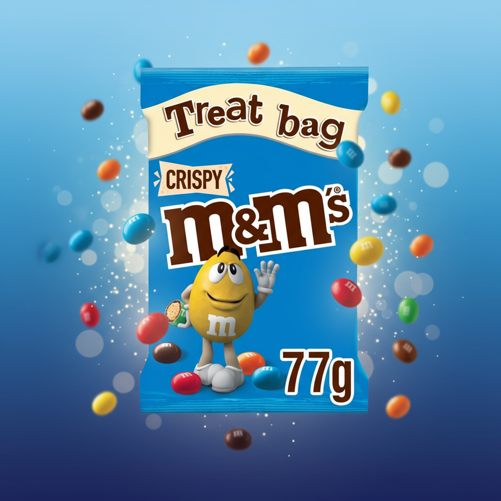 M & M CRISPY TREAT BAG 77GM