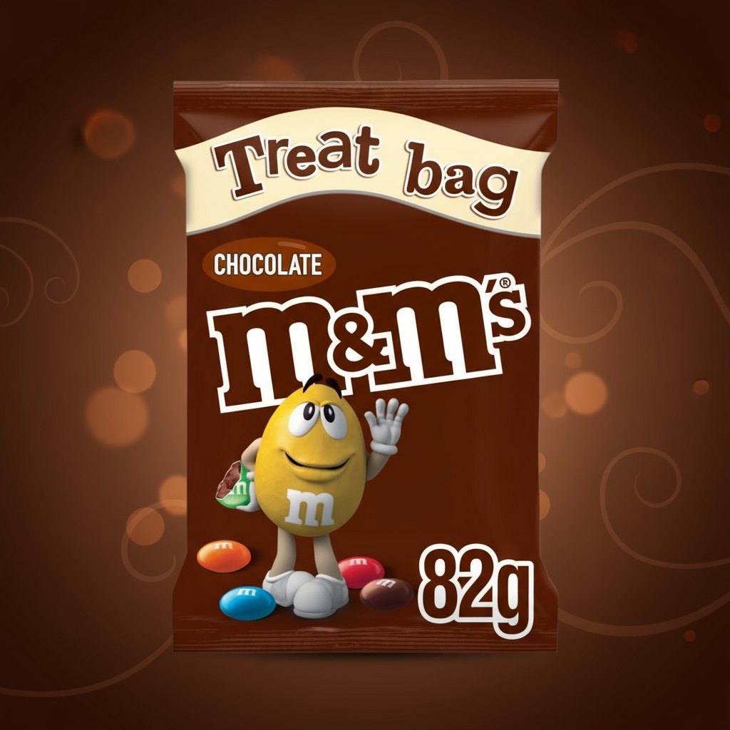 M & M CHOCOLATE TREAT BAG 82GM