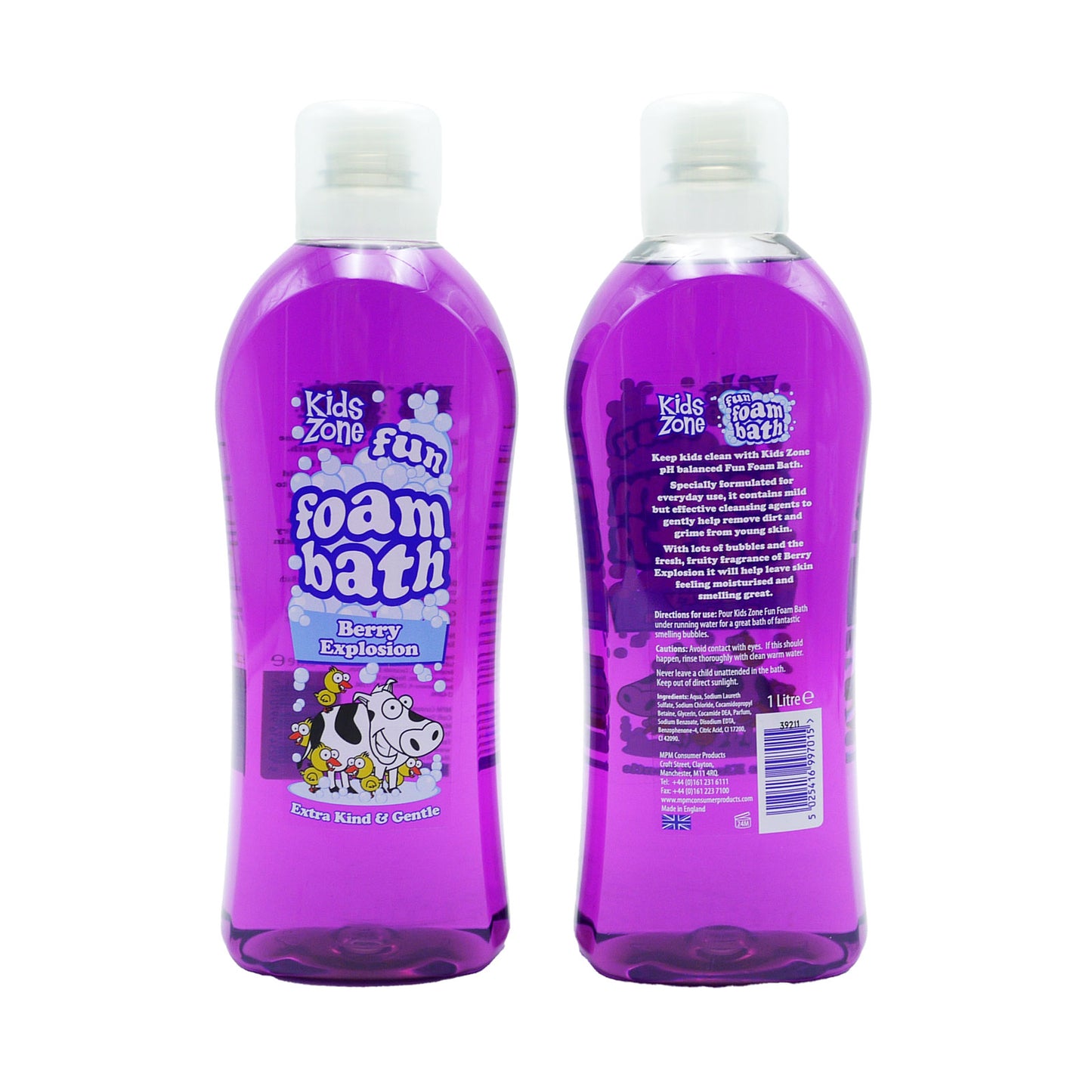 KIDS ZONE FOAM BATH BERRY EXPLOSION 1LTR