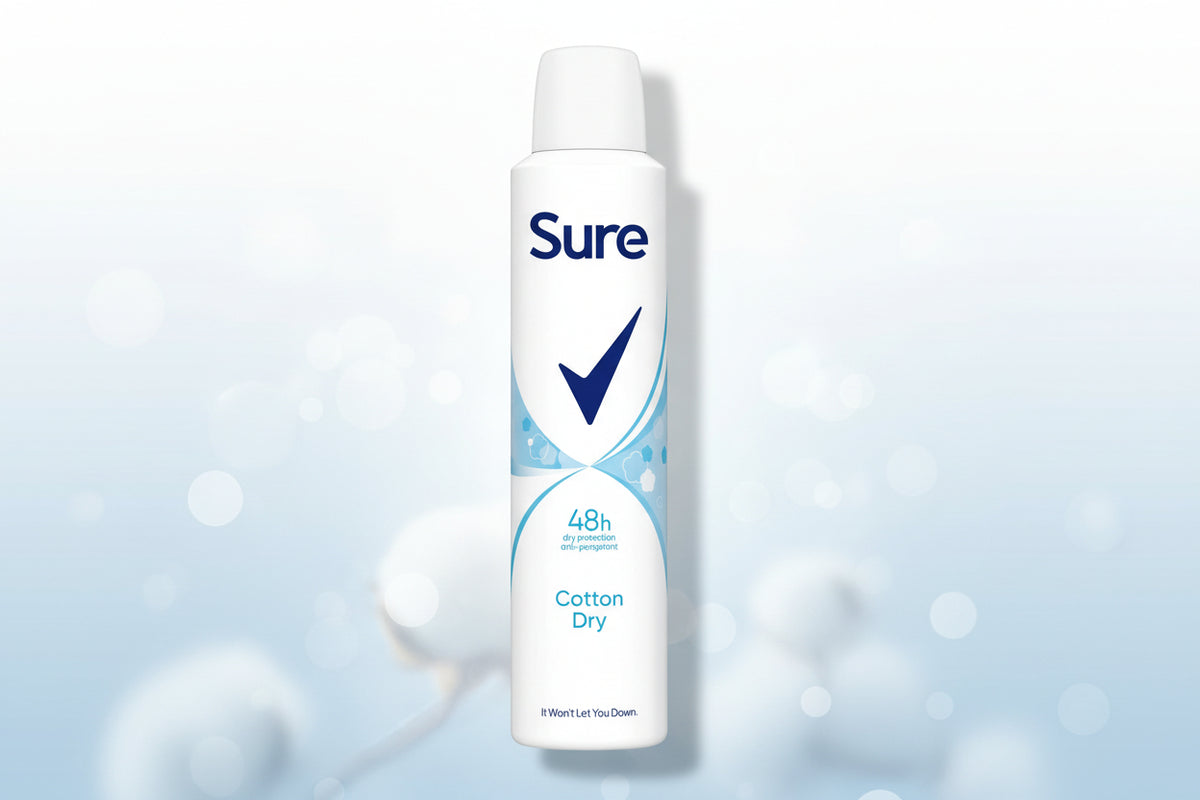 SURE DEODORANT COTTON DRY WOMEN 250ML.