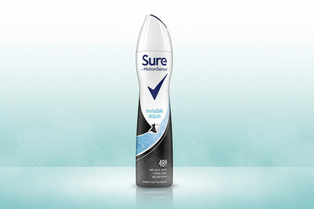 Sure Antiperspirant Deodorant Invisible Aqua Women 250ml.