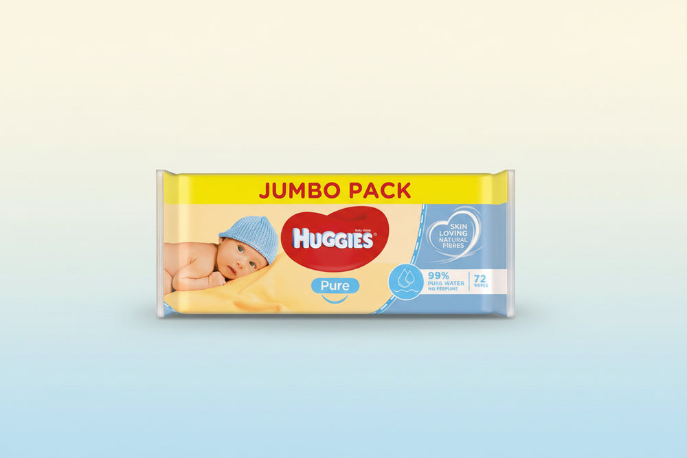 Huggies Baby Wipes Pure 72 Pack