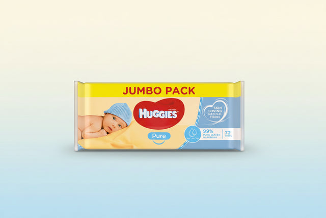 Huggies Baby Wipes Pure 72 Pack