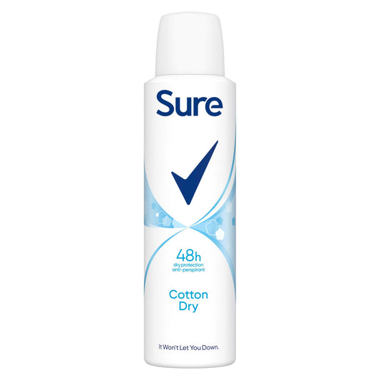 SURE A/P DEODORANT COTTON FRESH DRY WOMEN 150ML