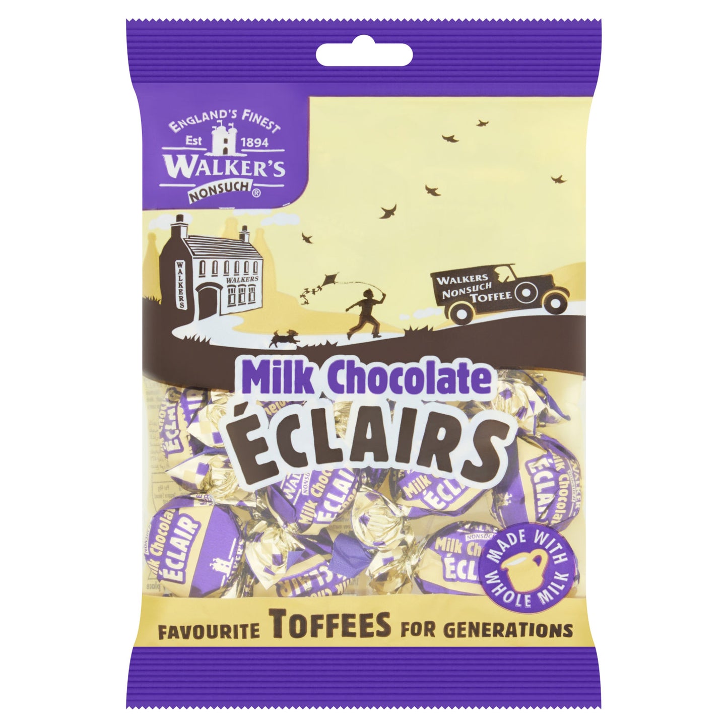 WALKERS MILK CHOCOLATE ECLAIRS 150GM