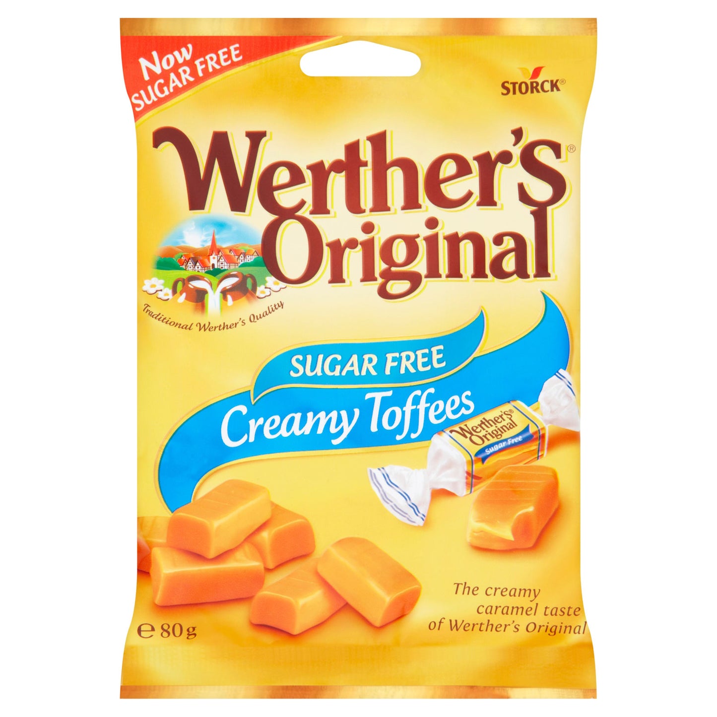 WERTHERS SUGAR FREE CREAMY TOFFEE 80G