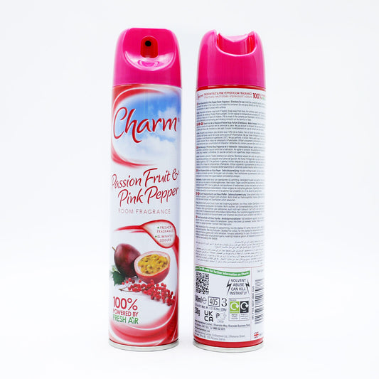 CHARM AIR FRESH PASSION FRUIT & PINK PEPPER 240ML.