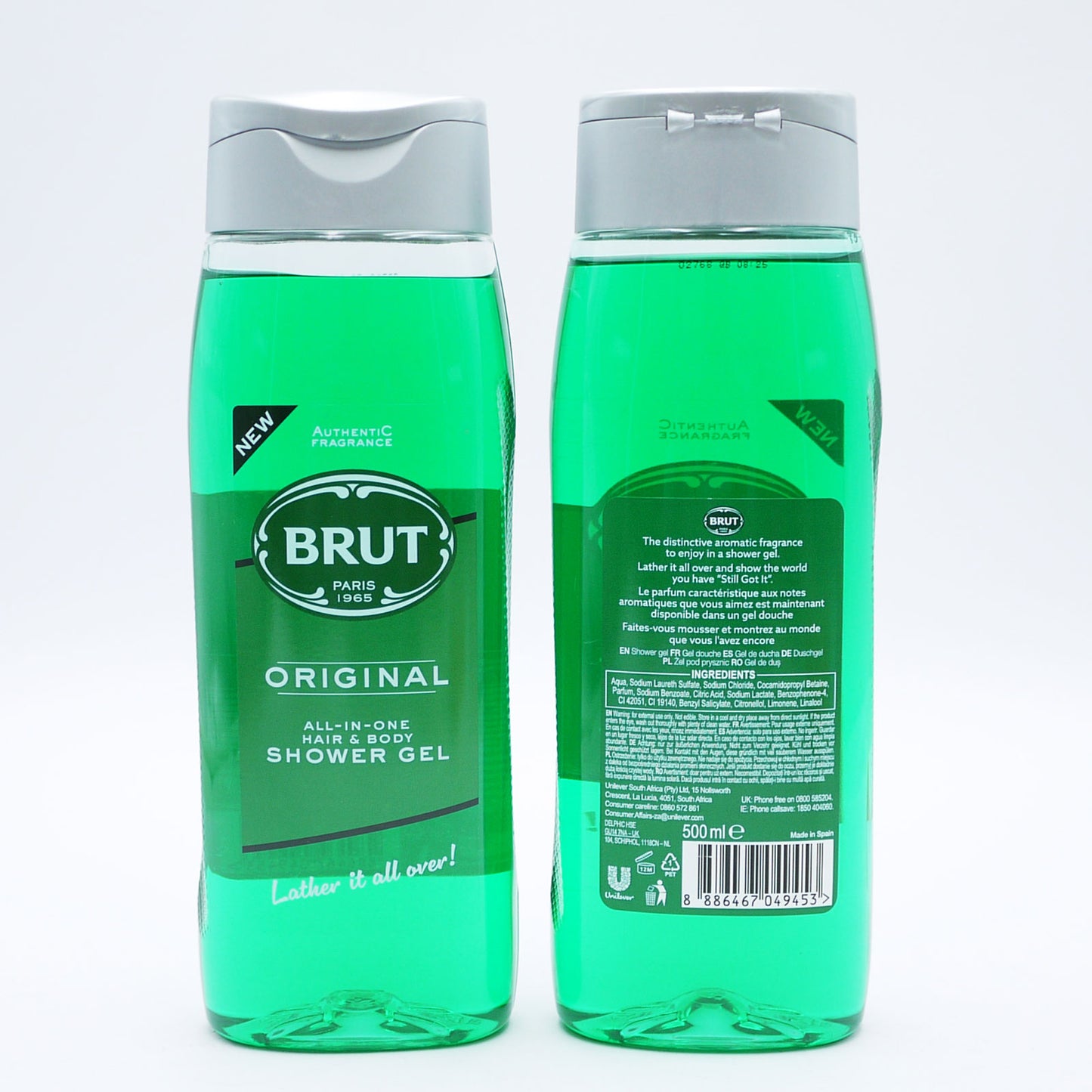 BRUT SHOWER GEL ORIGINAL 500ML.