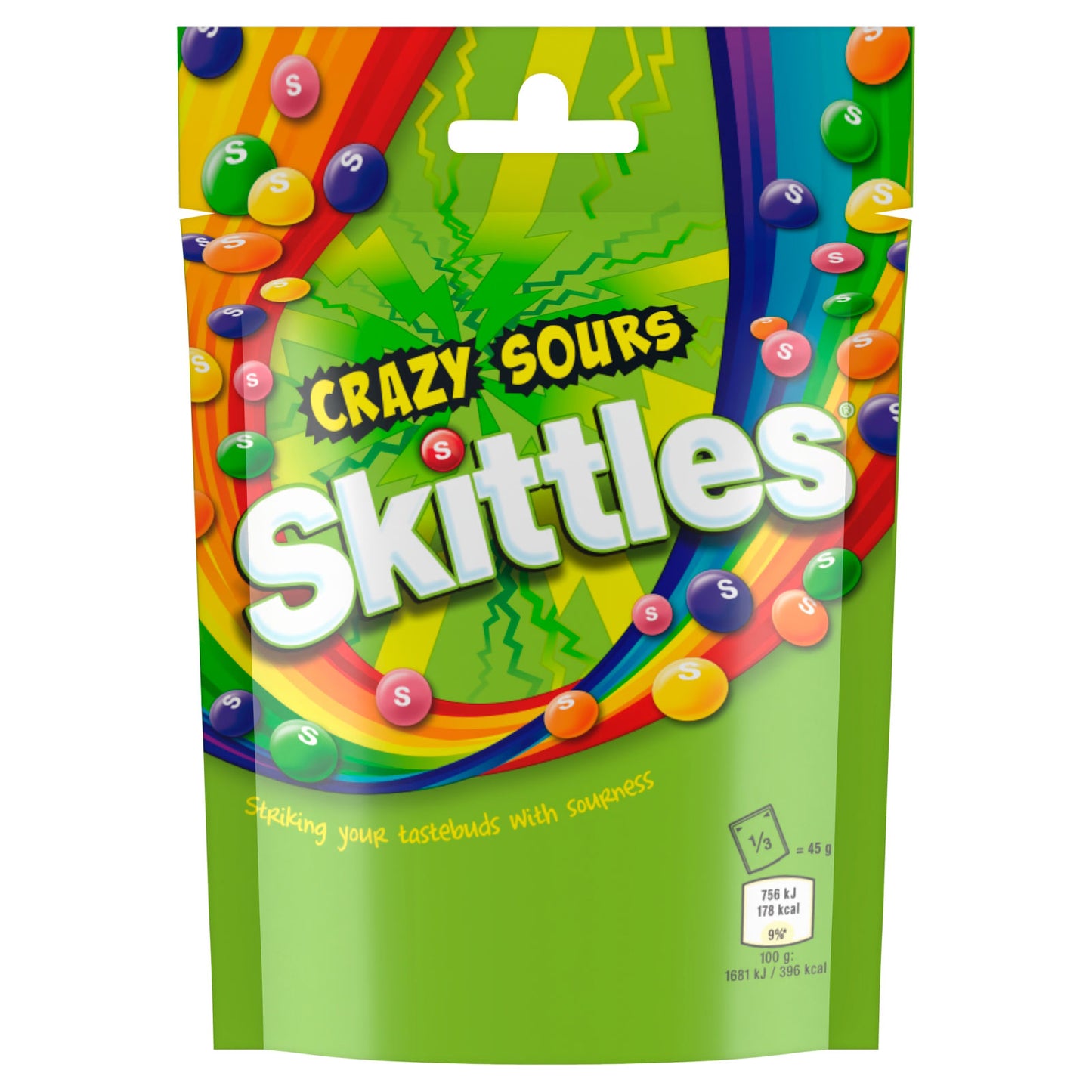 SKITTLES POUCH CRAZY SOURS 136GM