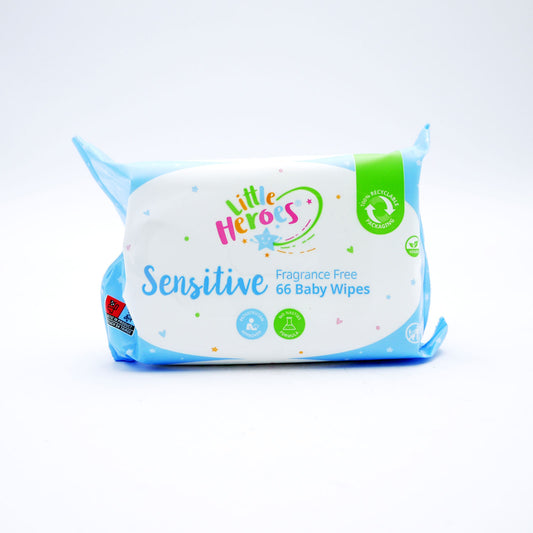 LITTLE HEROES SENSITIVE BABY WIPES 66s