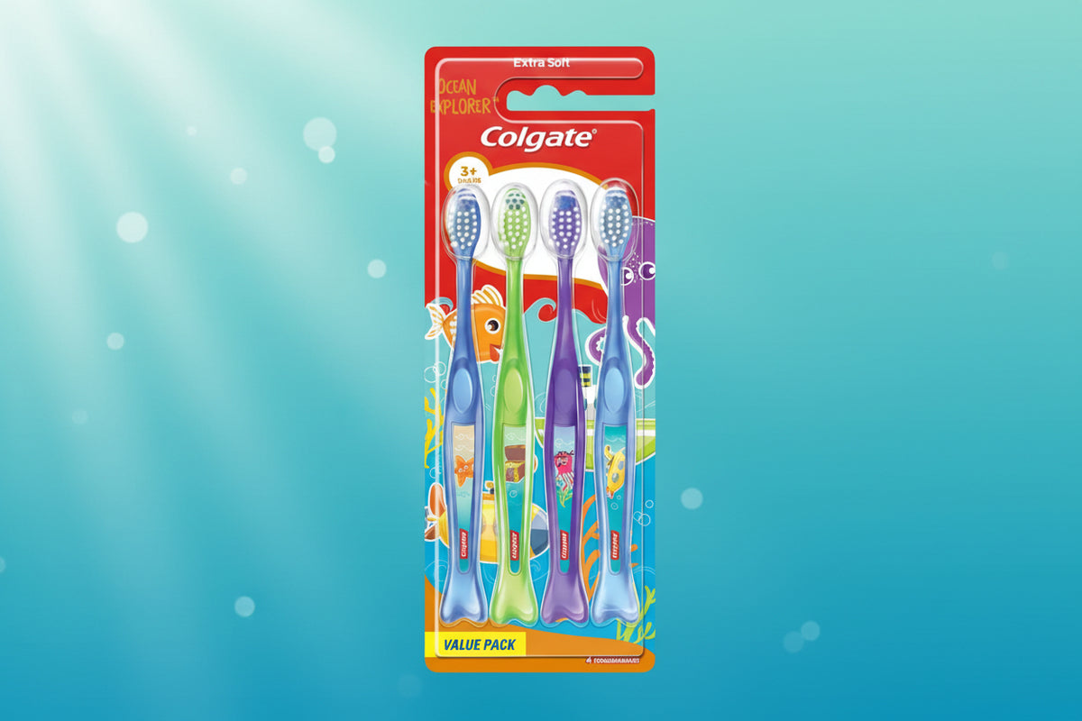 COLGATE TOOTHBRUSH KIDS OCEAN EXPLORERS 4PK
