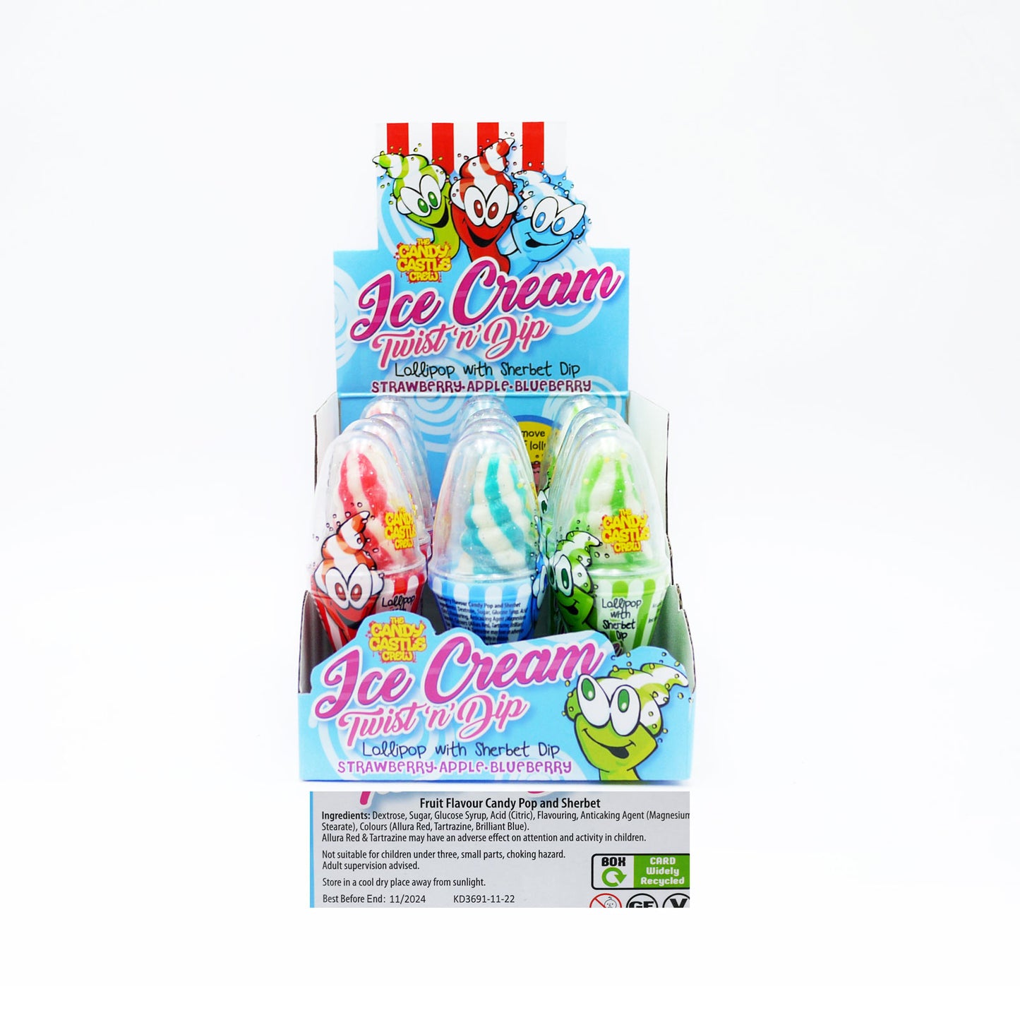 CANDY CASTLE CREW ICE CREAM TWIST & DIP 27GM