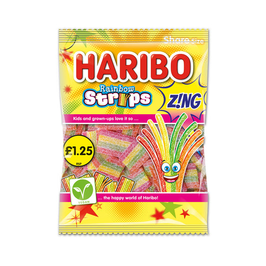 HARIBO RAINBOW STRIPS ZING 130GM