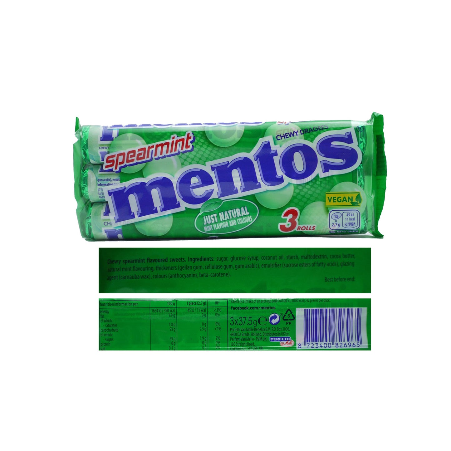 MENTOS SPEARMINT 3PACK