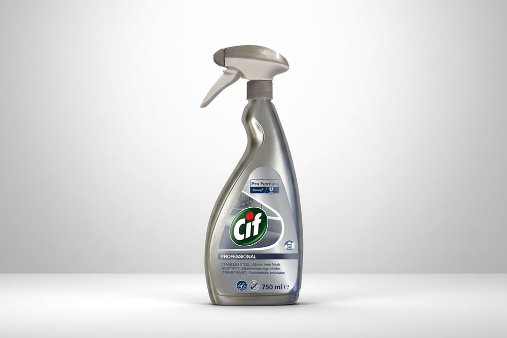 CIF SPRAY STAINLESS STEEL 750ML.