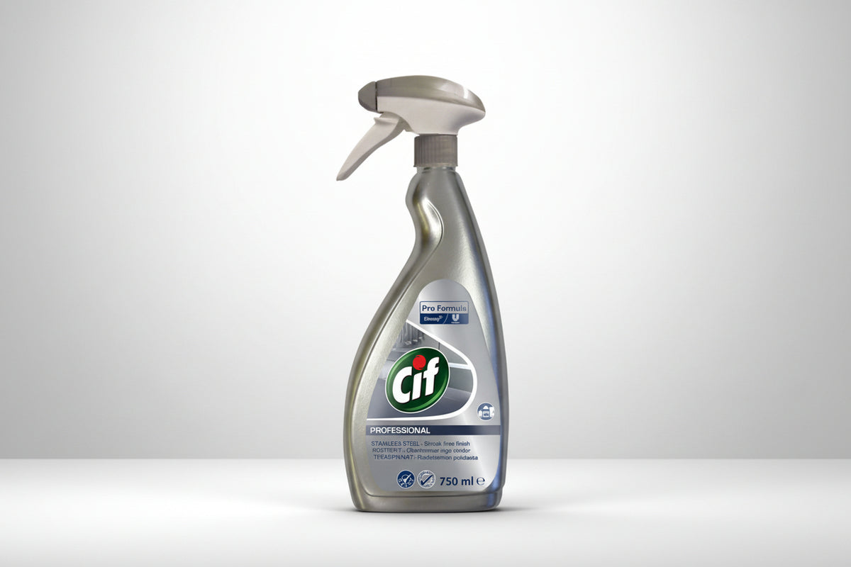 CIF SPRAY STAINLESS STEEL 750ML.