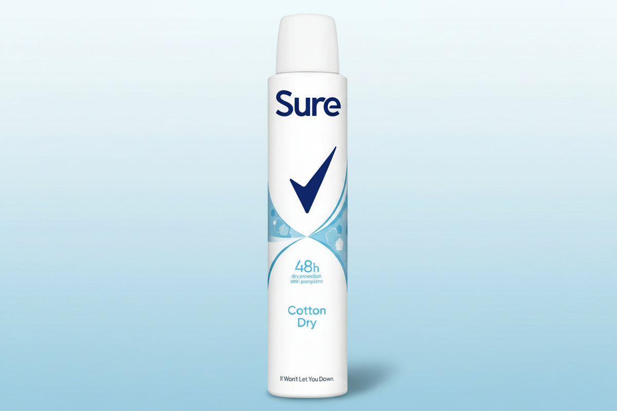 SURE A/P DEODORANT COTTON DRY 200ML.