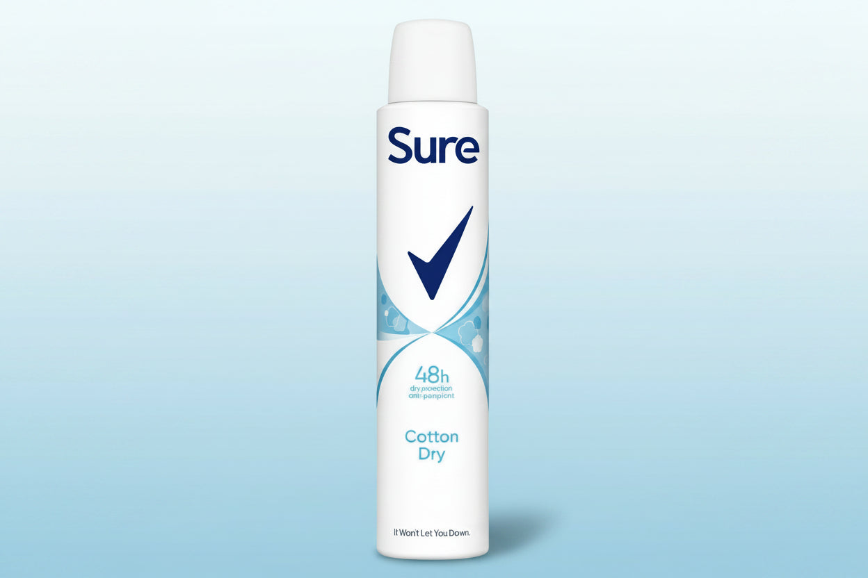 SURE A/P DEODORANT COTTON DRY 200ML.
