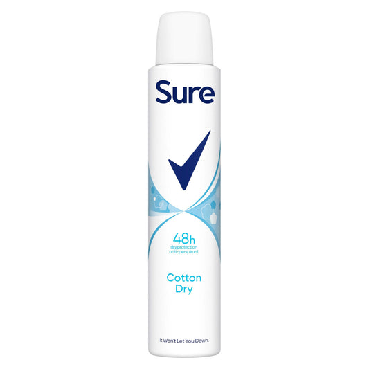 SURE A/P DEODORANT COTTON DRY 200ML.