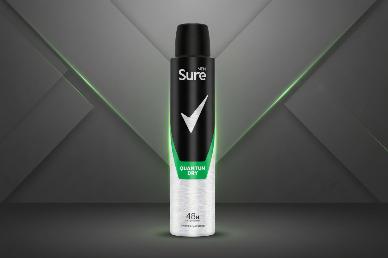 SURE MEN QUANTUM DRY                200ML.