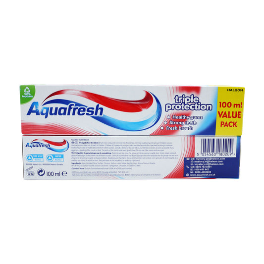 AQUAFRESH TOOTHPASTE TRIPLE PROTECTION 100ml.