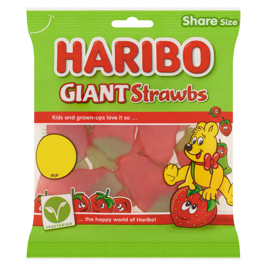 HARIBO GIANT STRAWBS 140GM