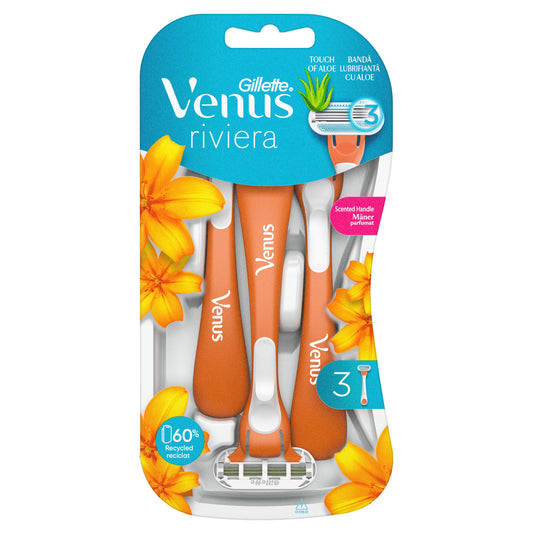 VENUS RIVIERA DISPOSABLE RAZORS 3PK