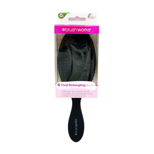 BRUSHWORKS BRUSH OVAL DETANGLING BLACK