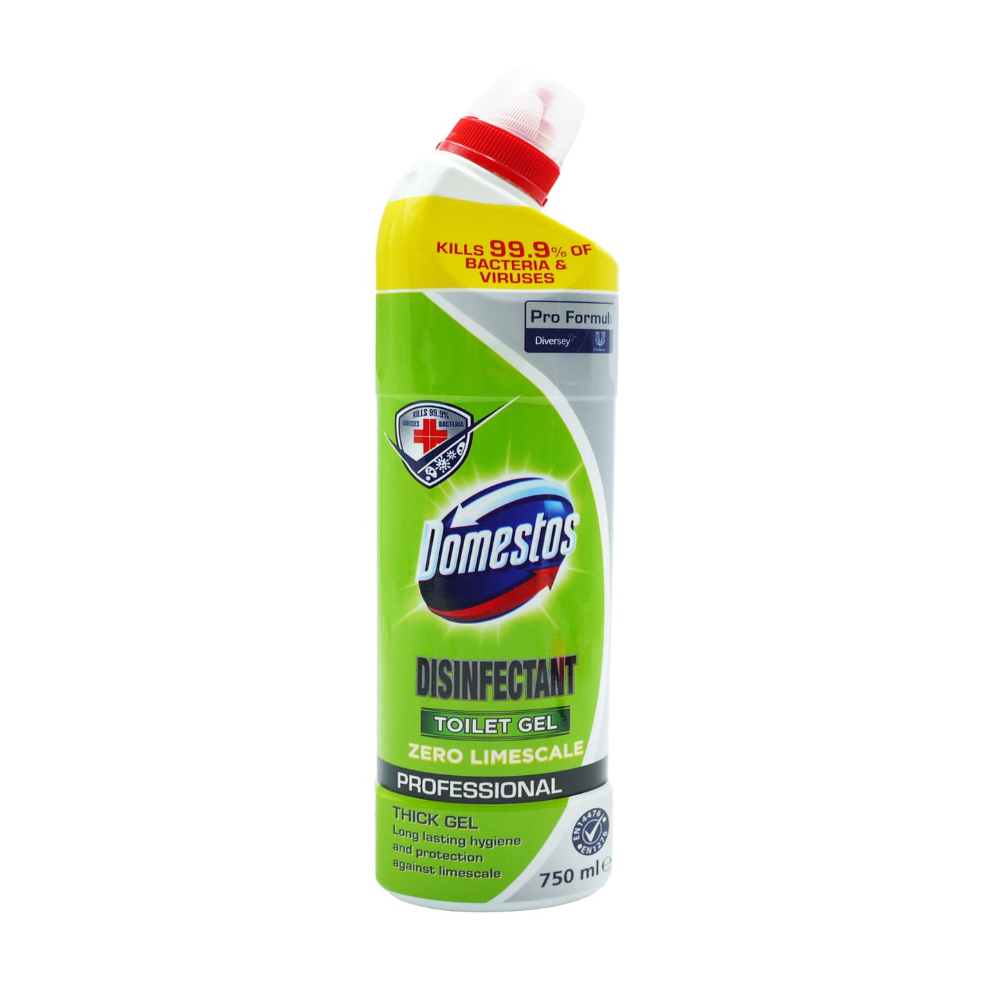 DOMESTOS TOILET GEL DISINFECTANT ZERO LIMESCALE(C) 750ML.