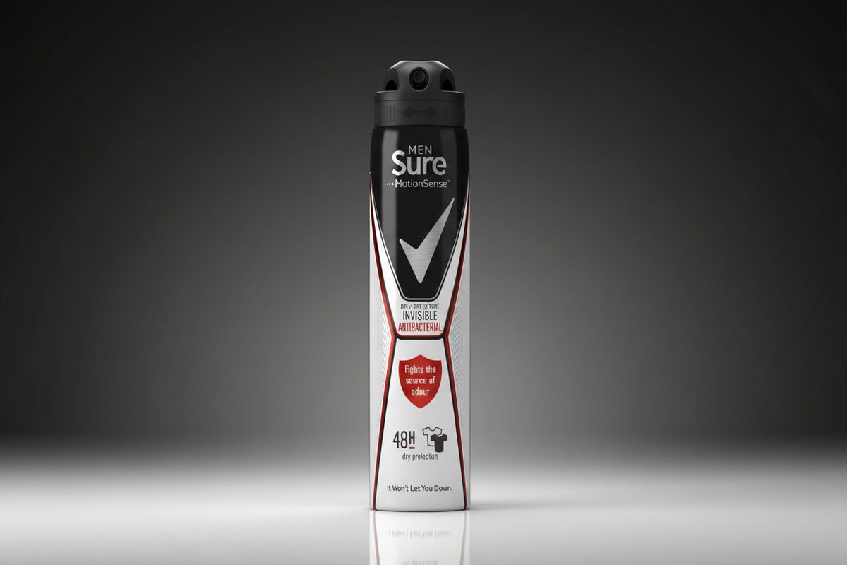 SURE A/P DEODORANT INVISIBLE ANTIBAC 250ML