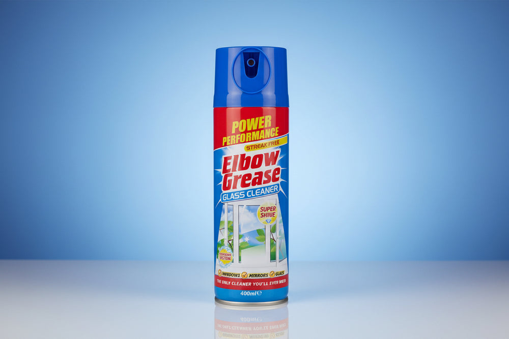 Elbow Grease Aerosol Glass Cleaner 400ml.