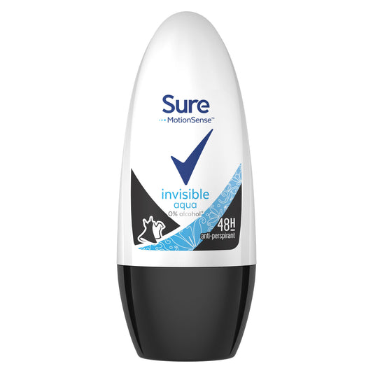 SURE ROLL ON INVISIBLE AQUA DEODORANT WOMEN 50ML