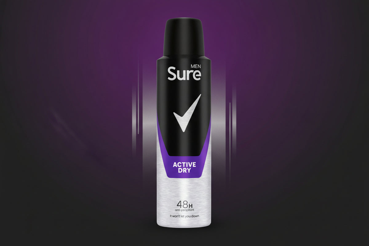 SURE A/P MEN ACTIVE DRY 150ML.