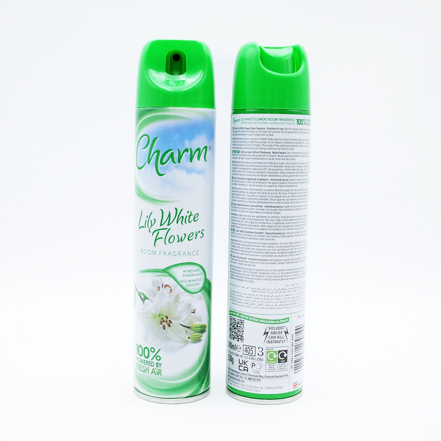 CHARM AIR FRESHENER LILY WHITE FLOWER 240ML.