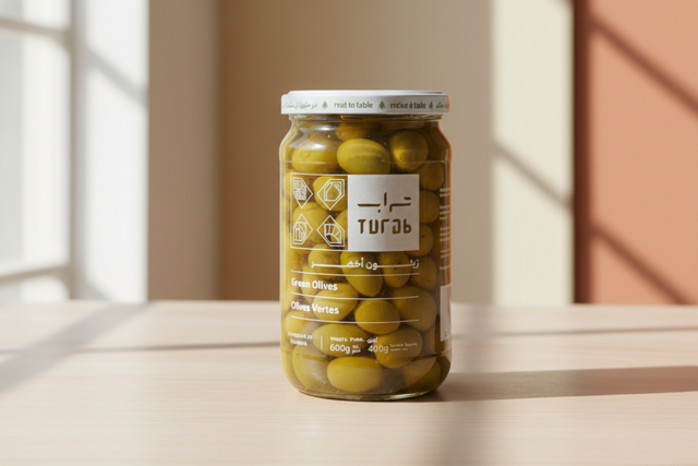 TURAB GREEN OLIVES 600G