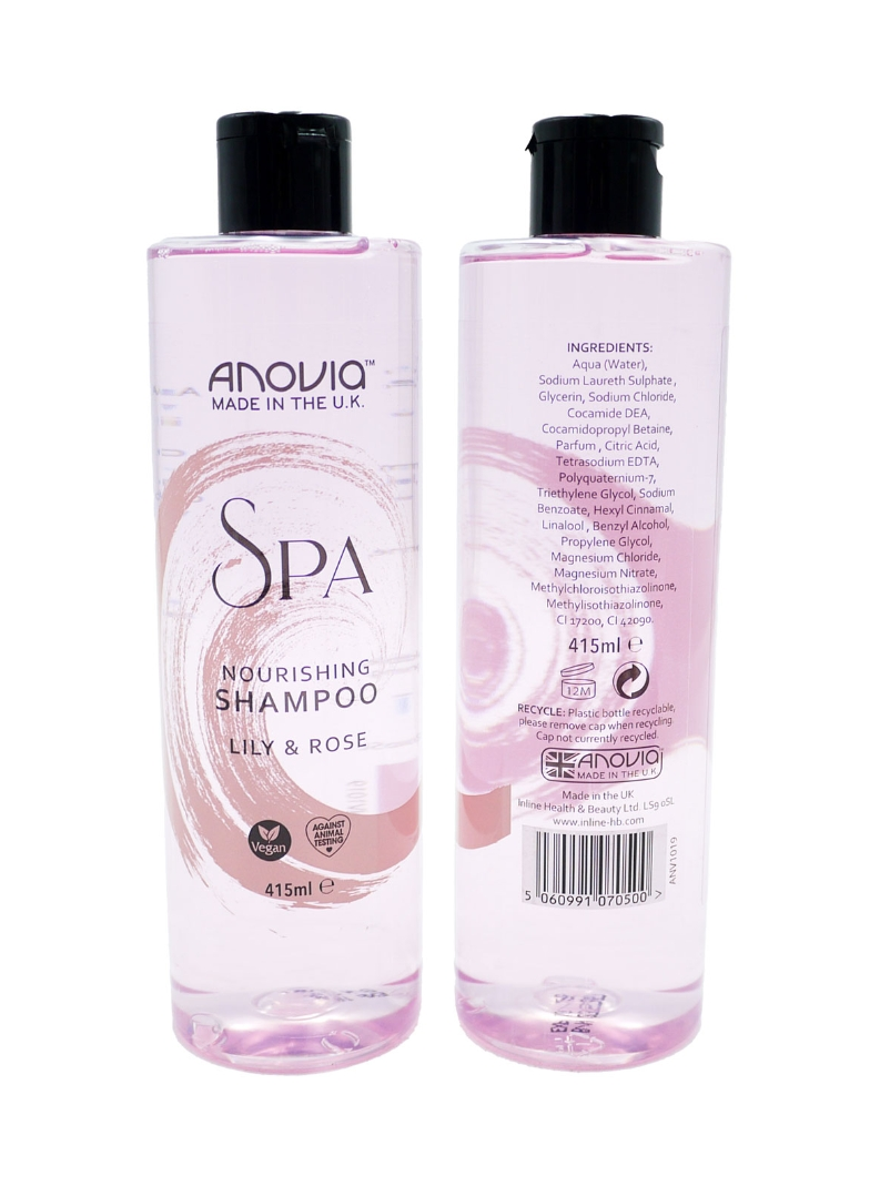 ANOVIA SHAMPOO SPA LILY AND ROSE 415ML.