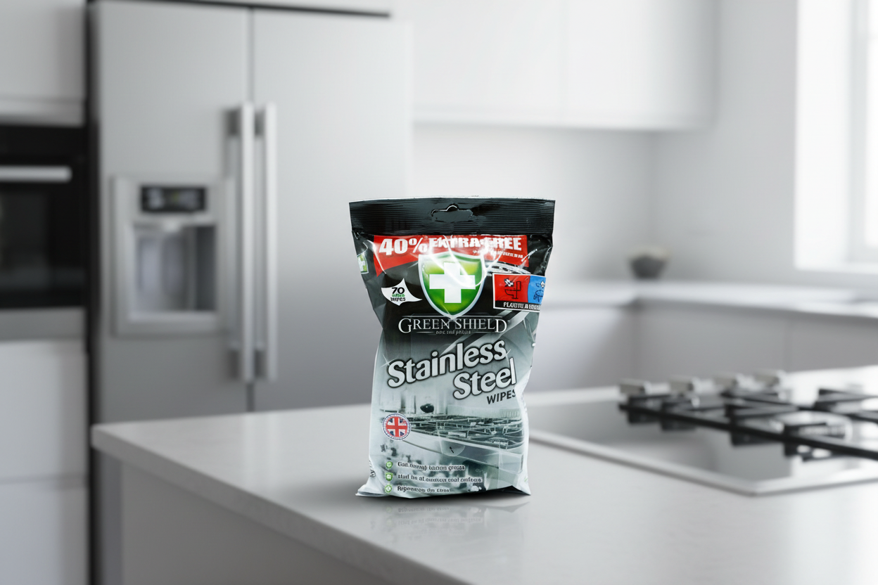 GREENSHIELD WIPE STAINLESS STEEL 70's