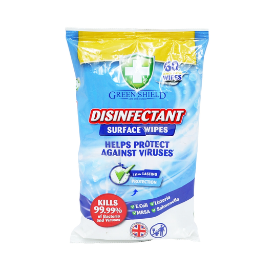 GREENSHIELD WIPE DISINFECTANT S/F LEMON 09/26  60's