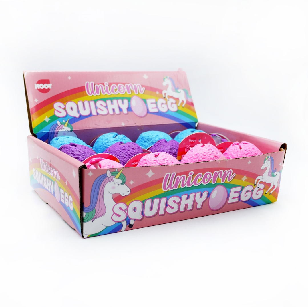 UNICORN EGG SQUISHY IN DISPLAY