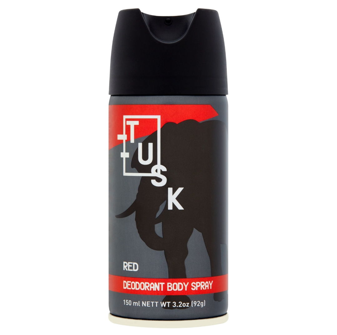 TUSK BODY SPRAY RED 23/1/27. 150ml