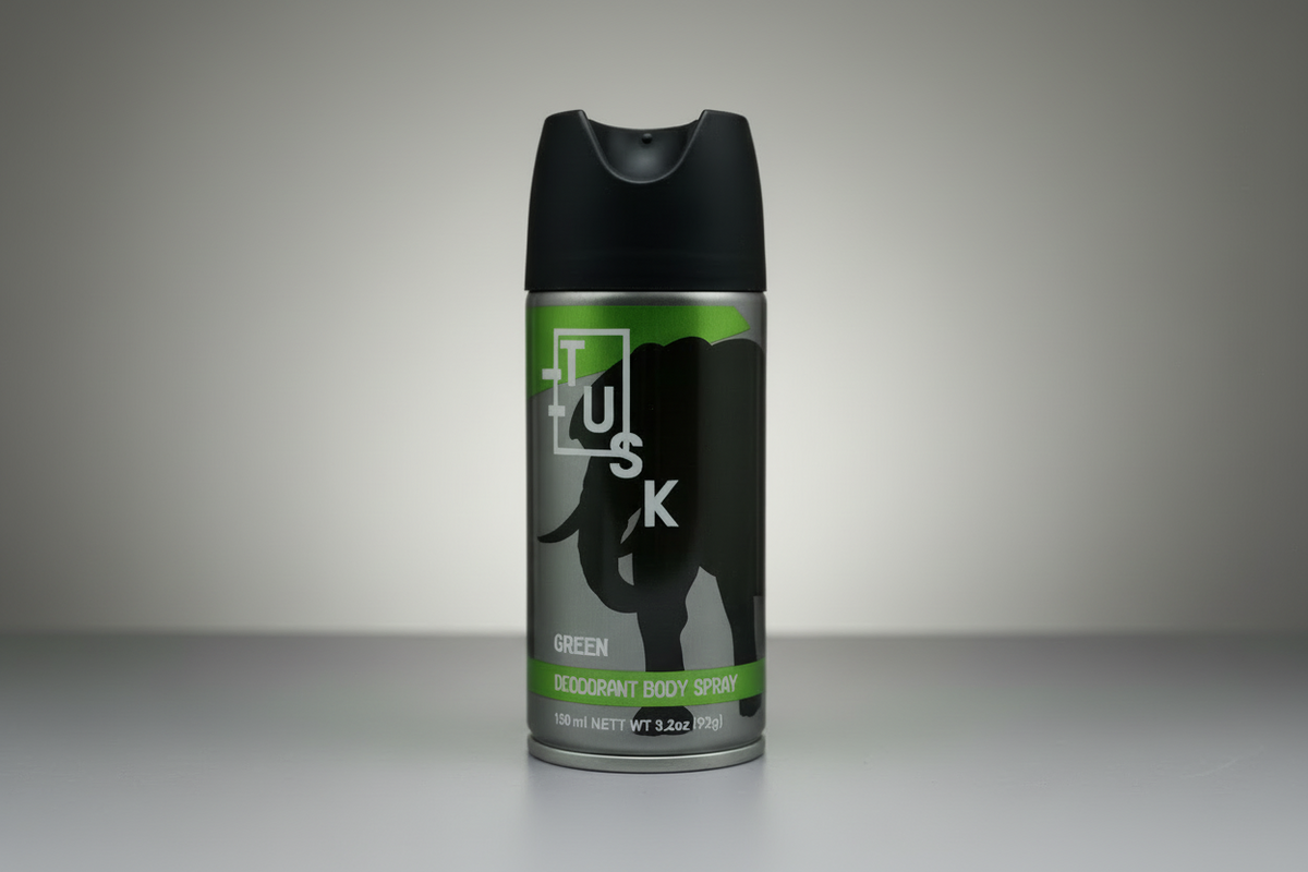 Tusk Body Spray Green 22/1/27  150ml