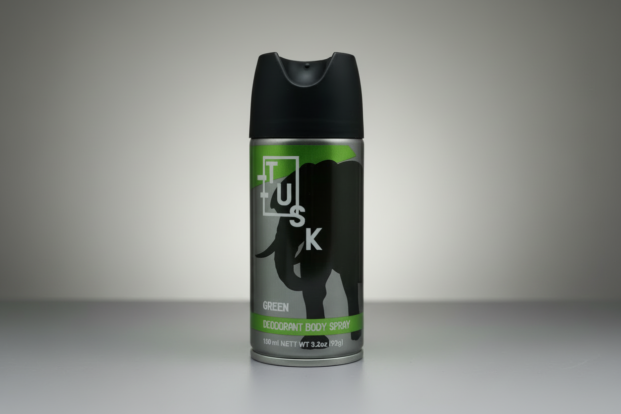 TUSK BODY SPRAY GREEN  22/1/27  150ml