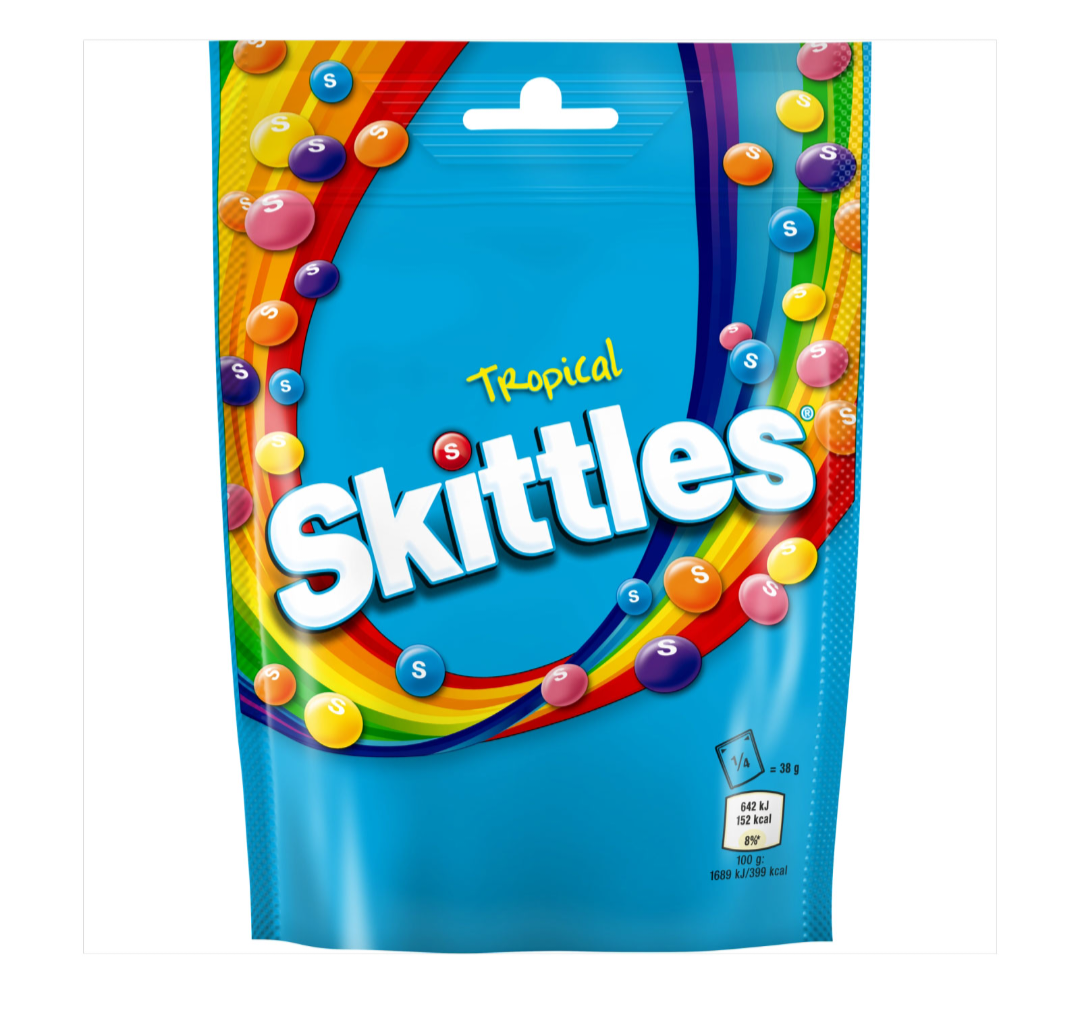 SKITTLES POUCH TROPICAL 11/09/24 (H) 132GM