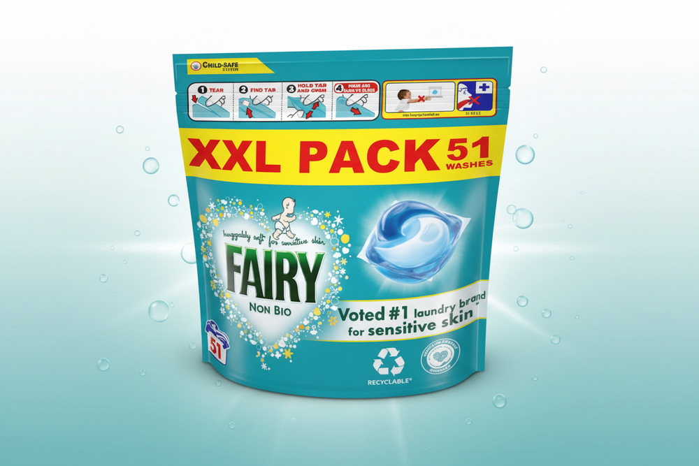 Fairy Laundry Pods Non-Bio Sensitive Skin 51 Washes