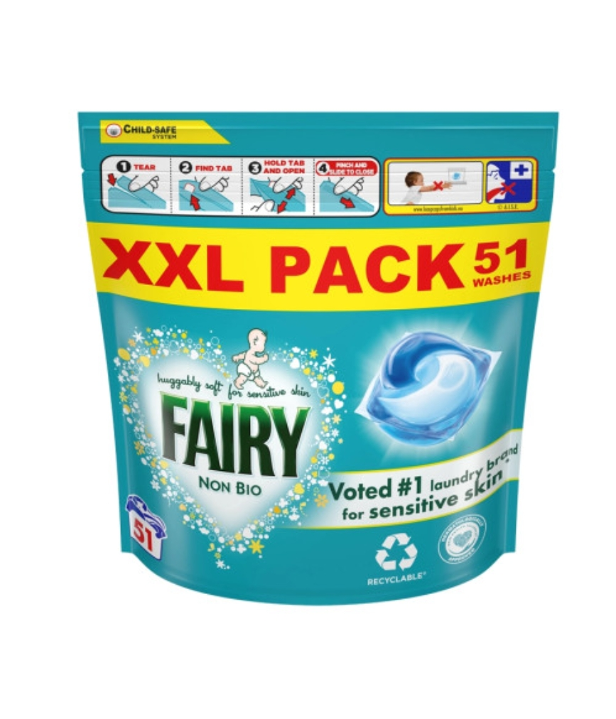 Fairy Laundry Pods Non Bio Sensitive Skin 51W