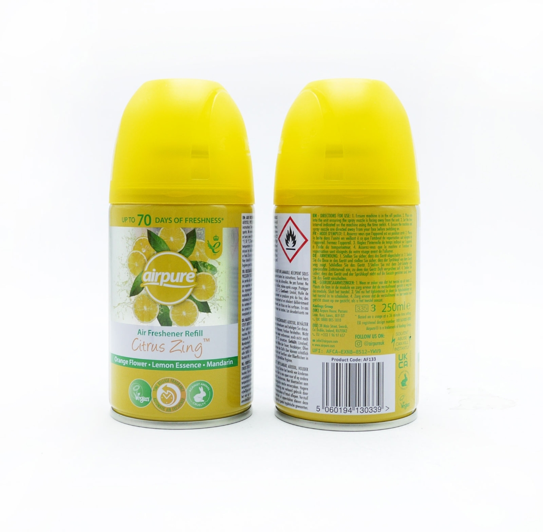 AIRPURE AIR FRESH AUTO REFILL CITRUS  250ML