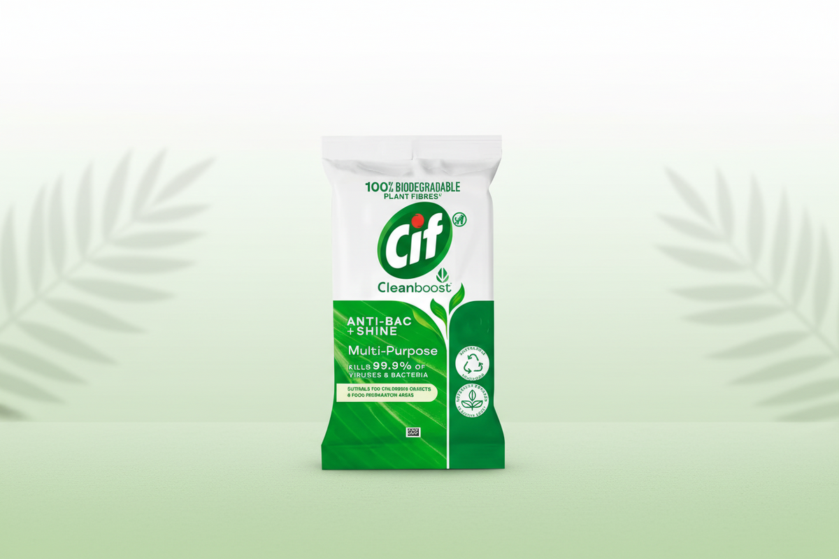 CIF WIPES ANTIBAC & SHINE BIODEGRADABLE (C) 28's