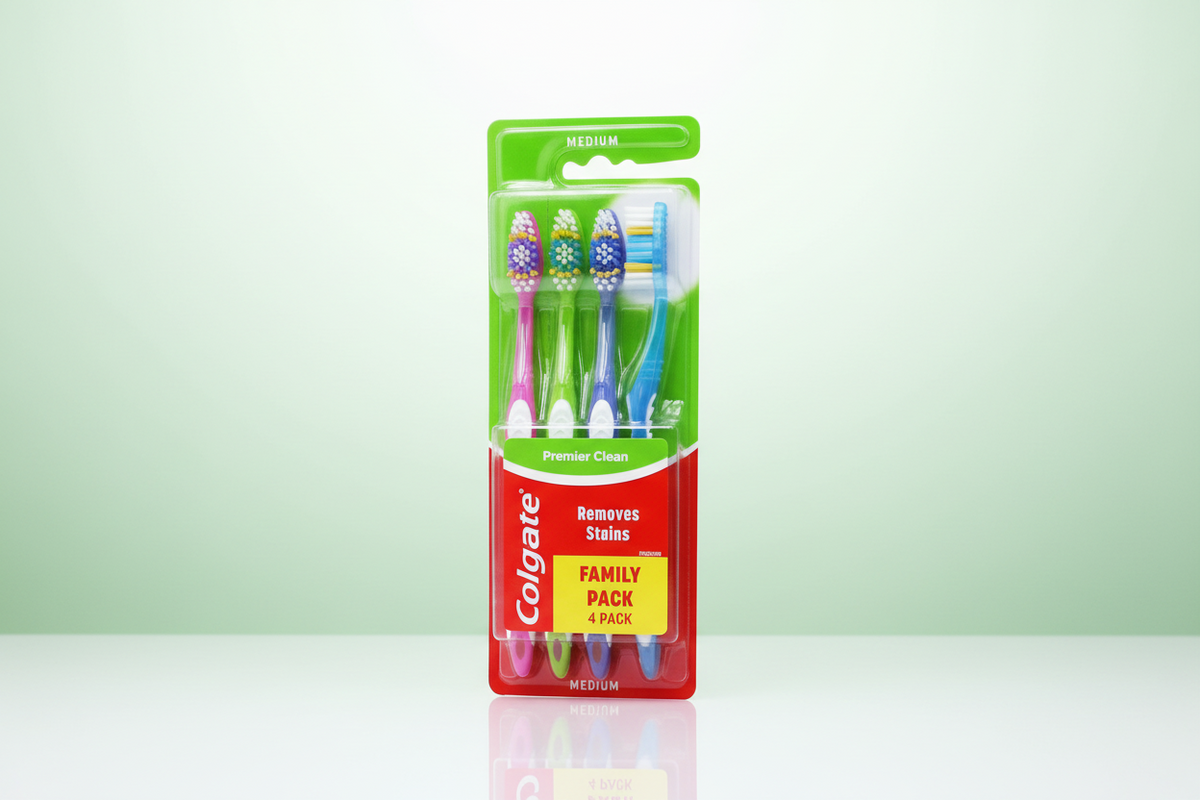 COLGATE TOOTHBRUSH PREMIER CLEAN  4pkt