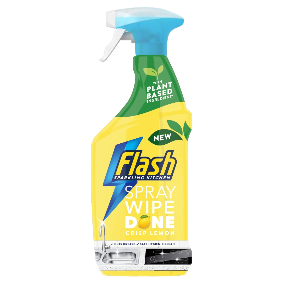 FLASH SPRAY WIPE DONE CRISP LEMON KITCHEN 800ML