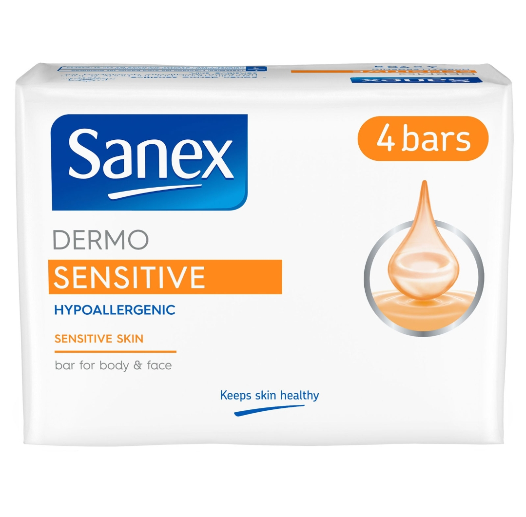 SANEX BAR SOAP DERMO SENSITIVE 4X90G